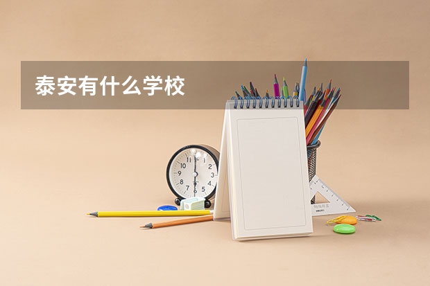 泰安有什么学校