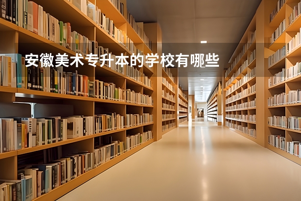 安徽美术专升本的学校有哪些