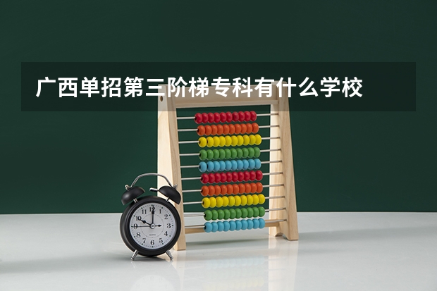 广西单招第三阶梯专科有什么学校
