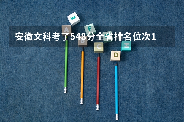 安徽文科考了548分全省排名位次16402名，可以填报的一本院校有哪些？