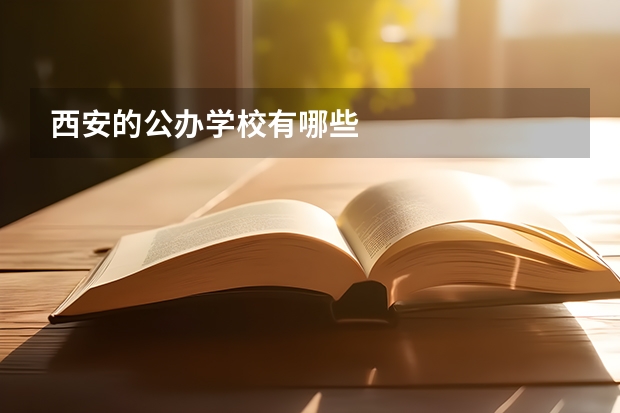 西安的公办学校有哪些