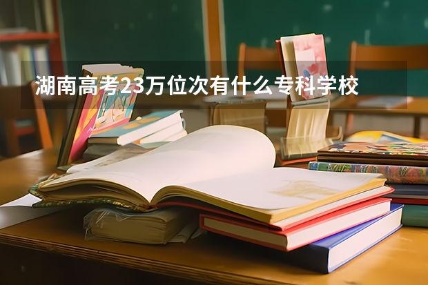 湖南高考23万位次有什么专科学校