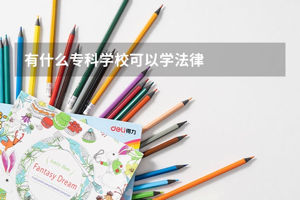 有什么专科学校可以学法律