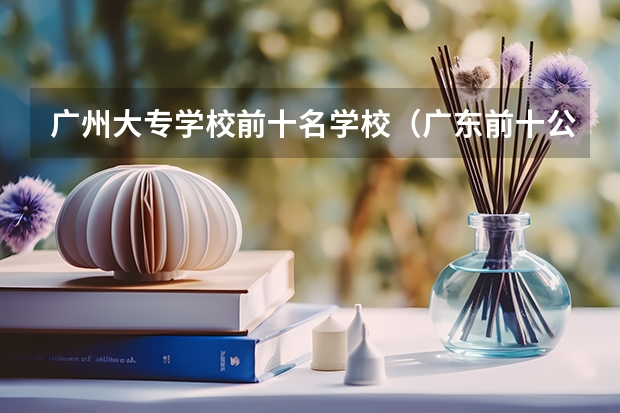 广州大专学校前十名学校（广东前十公办大专）