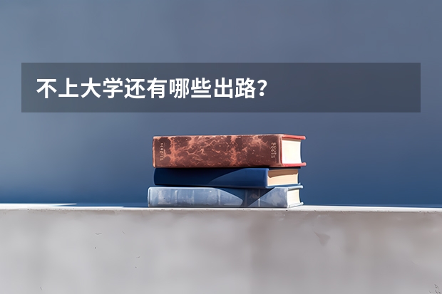 不上大学还有哪些出路?