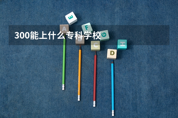 300能上什么专科学校