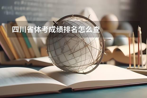 四川省体考成绩排名怎么查