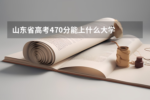 山东省高考470分能上什么大学