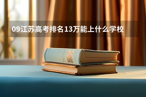 09江苏高考排名13万能上什么学校