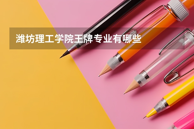 潍坊理工学院王牌专业有哪些
