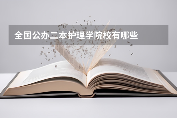 全国公办二本护理学院校有哪些