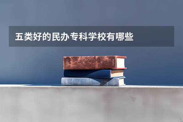 五类好的民办专科学校有哪些